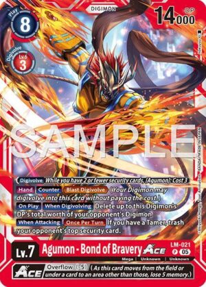 Agumon - Bond of Bravery ACE (Reprint) - LM-021 P: Advanced Booster Digimon Generation