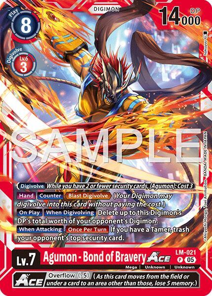 Agumon - Bond of Bravery ACE (Reprint) - LM-021 P: Advanced Booster Digimon Generation