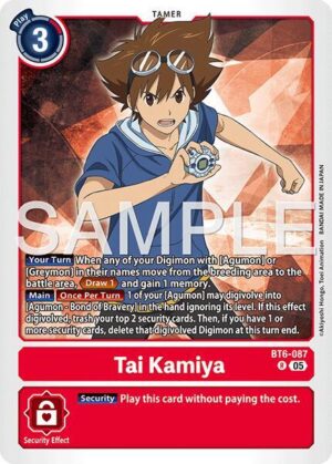 Tai Kamiya - BT6-087 (Reprint) - BT6-087 R: Advanced Booster Digimon Generation
