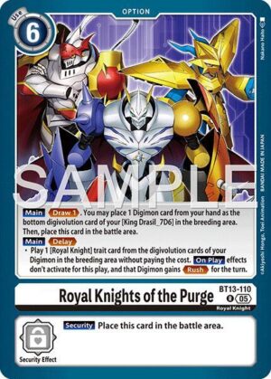 Royal Knights of the Purge (Reprint) - BT13-110 R: Advanced Booster Digimon Generation