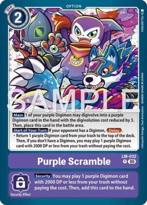 Purple Scramble (Reprint) - LM-032 P: Advanced Booster Digimon Generation