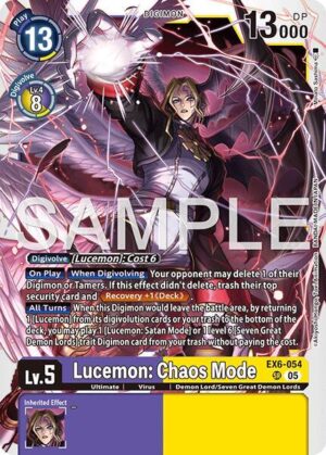 Lucemon: Chaos Mode (Reprint) - EX6-054 SR: Advanced Booster Digimon Generation