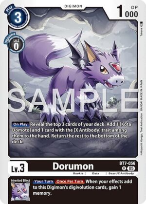 Dorumon (Reprint) - BT7-056 R: Advanced Booster Digimon Generation