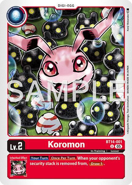 Koromon - BT14-001 (Reprint) - BT14-001 U: Advanced Booster Digimon Generation