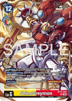 ShineGreymon - BT12-043 (Reprint) - BT12-043 SR: Advanced Booster Digimon Generation