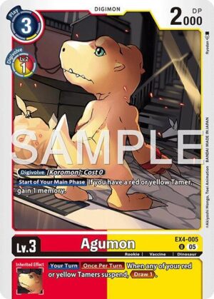 Agumon - EX4-005 (Reprint) - EX4-005 U: Advanced Booster Digimon Generation