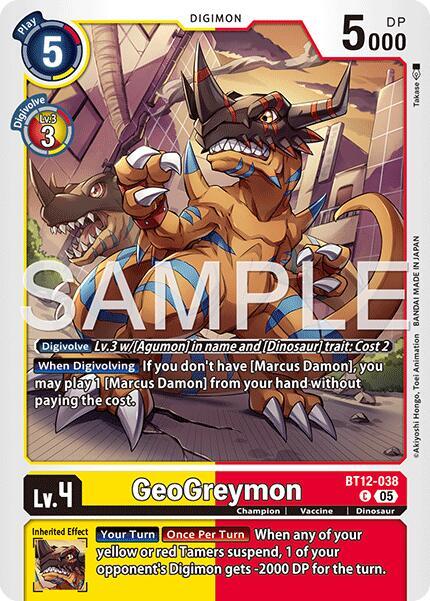 GeoGreymon - BT12-038 (Reprint) - BT12-038 C: Advanced Booster Digimon Generation
