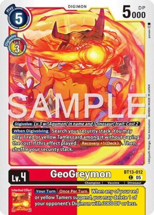 Geogreymon - BT13-012 (Reprint) - BT13-012 C: Advanced Booster Digimon Generation