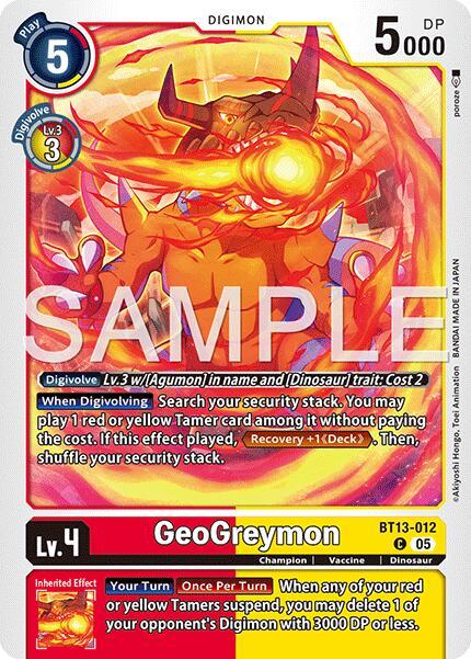 Geogreymon - BT13-012 (Reprint) - BT13-012 C: Advanced Booster Digimon Generation