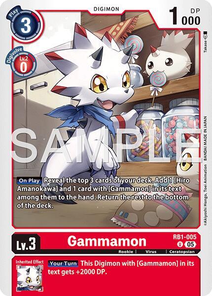 Gammamon - RB1-005 (Reprint) - RB1-005 U: Advanced Booster Digimon Generation