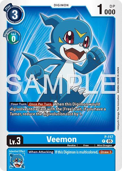 Veemon - P-117 (Reprint) - P-117 P: Advanced Booster Digimon Generation