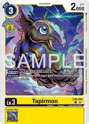 Tapirmon (Reprint) - EX8-030 C: Advanced Booster Digimon Generation