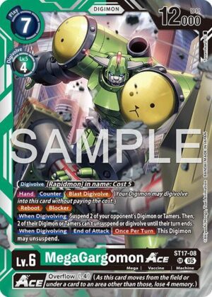MegaGargomon ACE (Reprint) - ST17-08 SR: Advanced Booster Digimon Generation