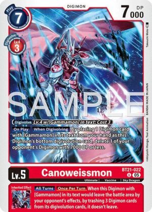 Canoweissmon (Reprint) - BT21-022 U: Advanced Booster Digimon Generation