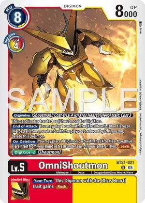 OmniShoutmon (Reprint) - BT21-021 U: Advanced Booster Digimon Generation
