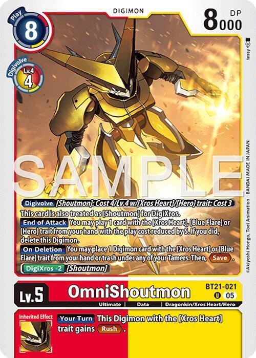 OmniShoutmon (Reprint) - BT21-021 U: Advanced Booster Digimon Generation