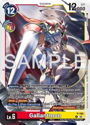 Gallantmon - P-186 (Reprint) - P-186 P: Advanced Booster Digimon Generation