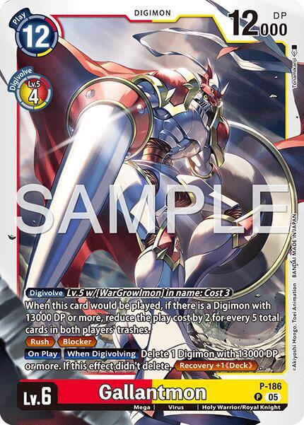 Gallantmon - P-186 (Reprint) - P-186 P: Advanced Booster Digimon Generation