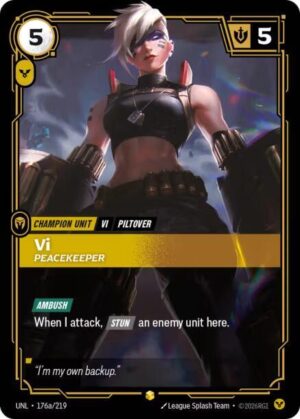 Vi - Peacekeeper (Alternate Art) - 176a/219: Unleashed