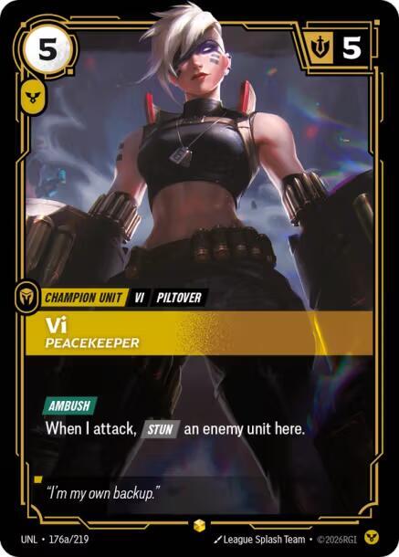 Vi - Peacekeeper (Alternate Art) - 176a/219: Unleashed