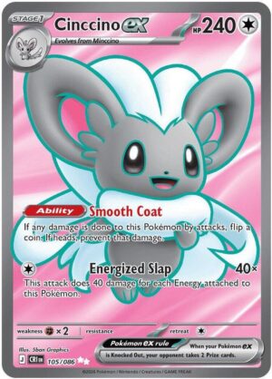Cinccino ex - 105/086 - 105/086: ME04: Chaos Rising