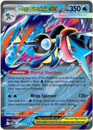 Mega Greninja ex - 022/086 - 022/086: ME04: Chaos Rising