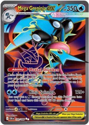 Mega Greninja ex - 100/086 - 100/086: ME04: Chaos Rising