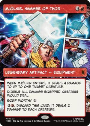 Mjolnir, Hammer of Thor (Borderless) (0303) - 303: Marvel Super Heroes