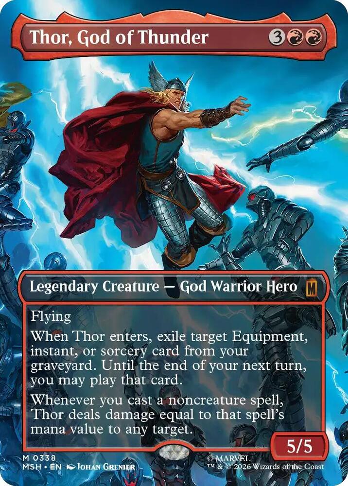 Thor, God of Thunder (Borderless) (0338) - 338: Marvel Super Heroes