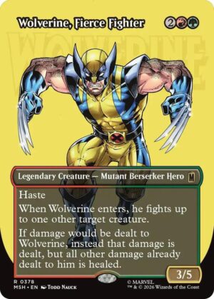 Wolverine, Fierce Fighter (Borderless) - 378: Marvel Super Heroes