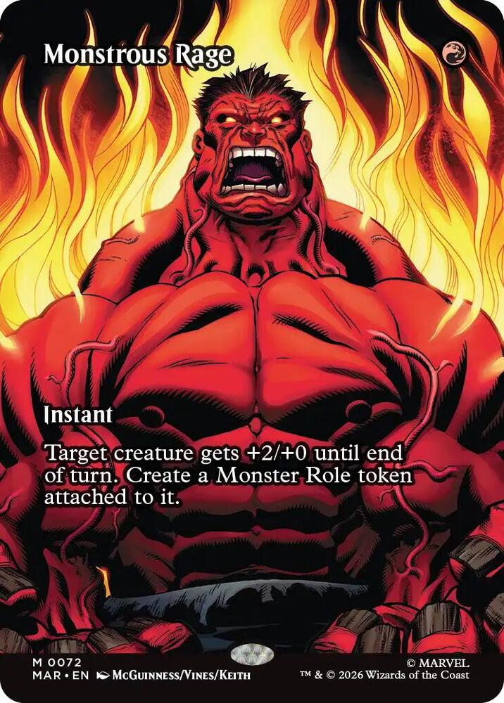 Monstrous Rage (Borderless) - 72: Marvel Universe Eternal-Legal
