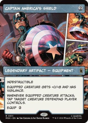Captain America's Shield (Borderless) (0311) - 311: Marvel Super Heroes