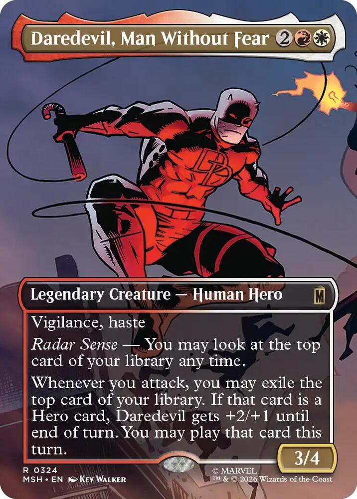 Daredevil, Man Without Fear (Borderless) (0324) - 324: Marvel Super Heroes