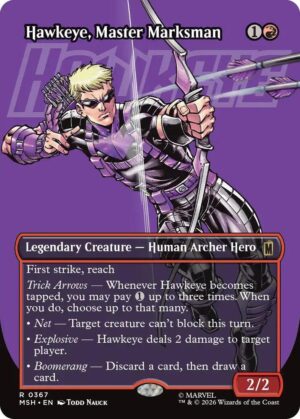 Hawkeye, Master Marksman (Borderless) - 367: Marvel Super Heroes