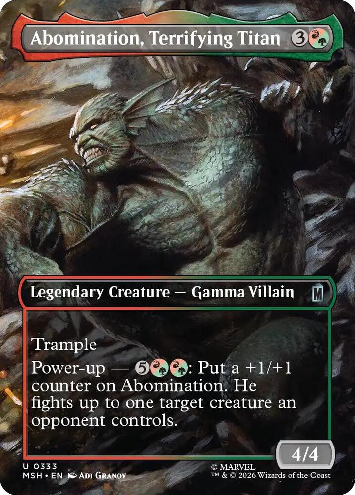 Abomination, Terrifying Titan (Borderless) - 333: Marvel Super Heroes