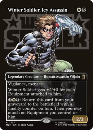 Winter Soldier, Icy Assassin (Borderless) - 377: Marvel Super Heroes