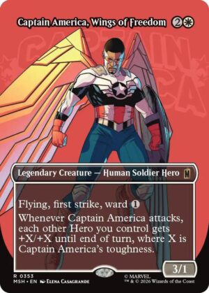 Captain America, Wings of Freedom (Borderless) - 353: Marvel Super Heroes