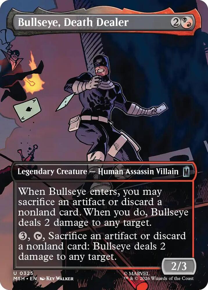 Bullseye, Death Dealer (Borderless) - 325: Marvel Super Heroes