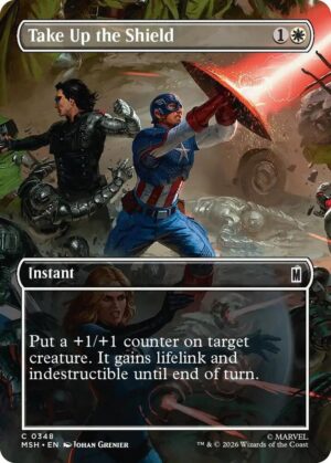 Take Up the Shield (Borderless) - 348: Marvel Super Heroes