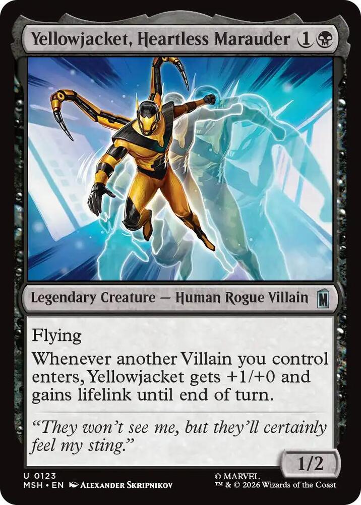 Yellowjacket, Heartless Marauder - 123: Marvel Super Heroes