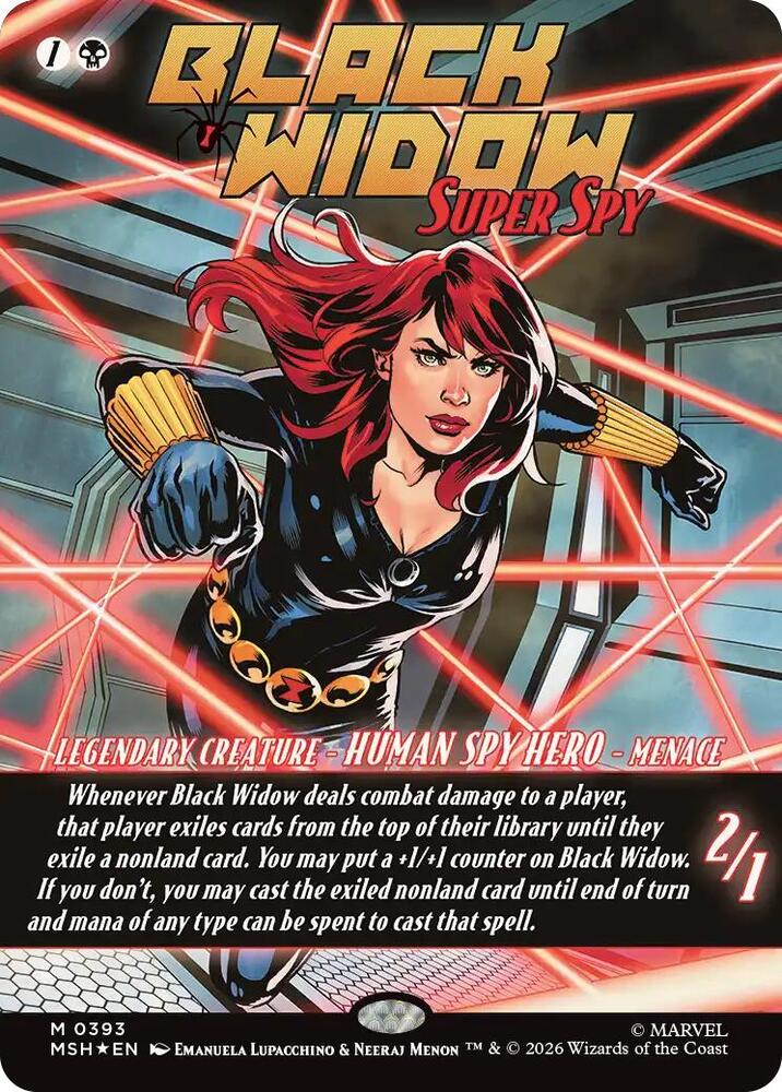 Black Widow, Super Spy (Borderless) (0393) - 393: Marvel Super Heroes
