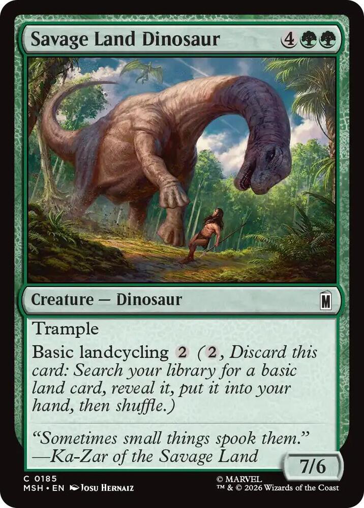 Savage Land Dinosaur - 185: Marvel Super Heroes