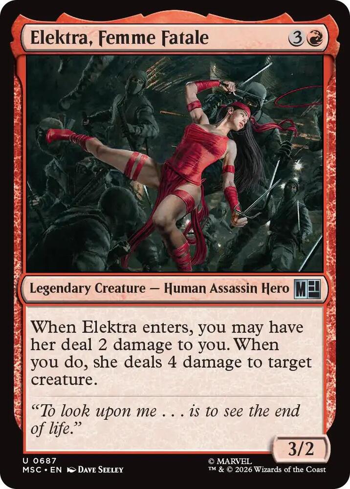 Elektra, Femme Fatale - 687: Commander: Marvel Super Heroes