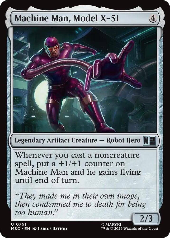 Machine Man, Model X-51 - 751: Commander: Marvel Super Heroes