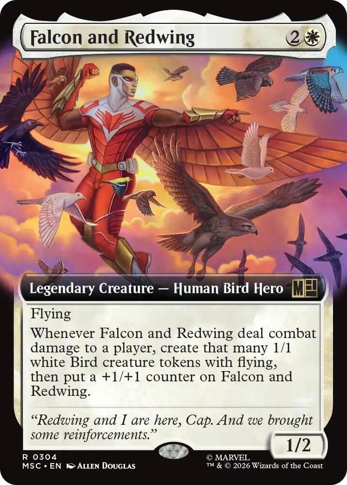 Falcon and Redwing (Extended Art) - 304: Commander: Marvel Super Heroes