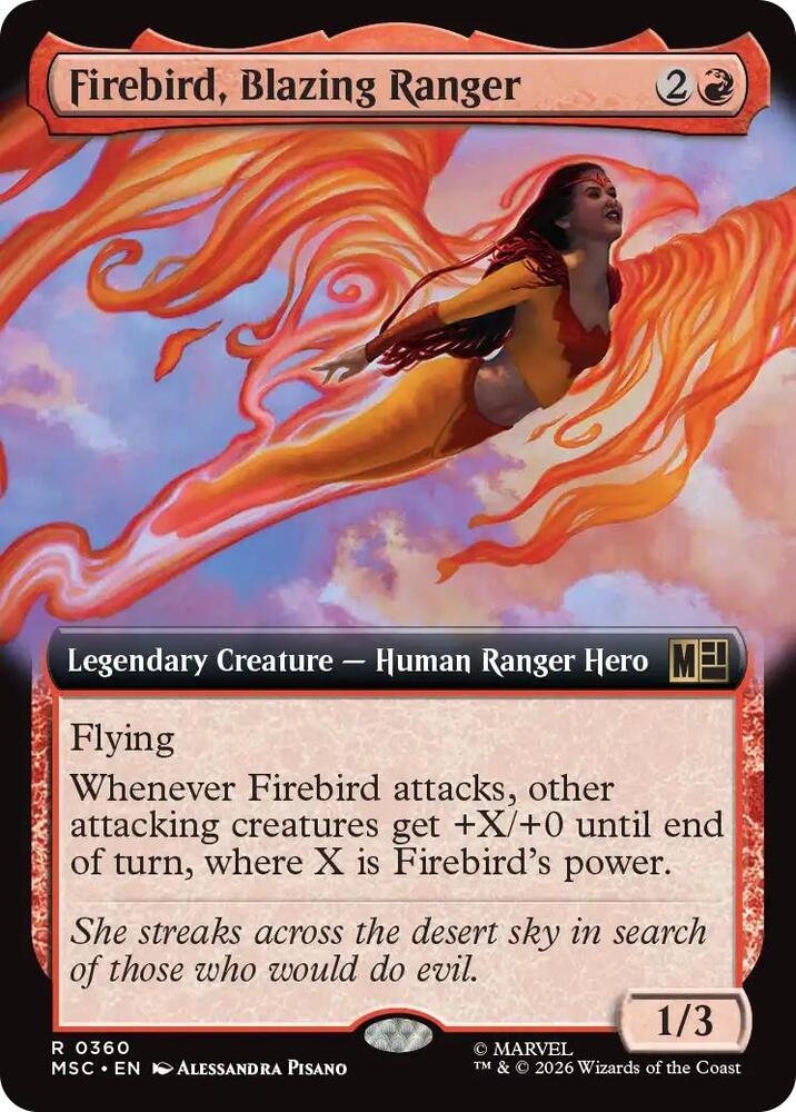 Firebird, Blazing Ranger (Extended Art) - 360: Commander: Marvel Super Heroes