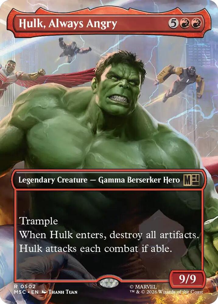 Hulk, Always Angry (Borderless) - 502: Commander: Marvel Super Heroes