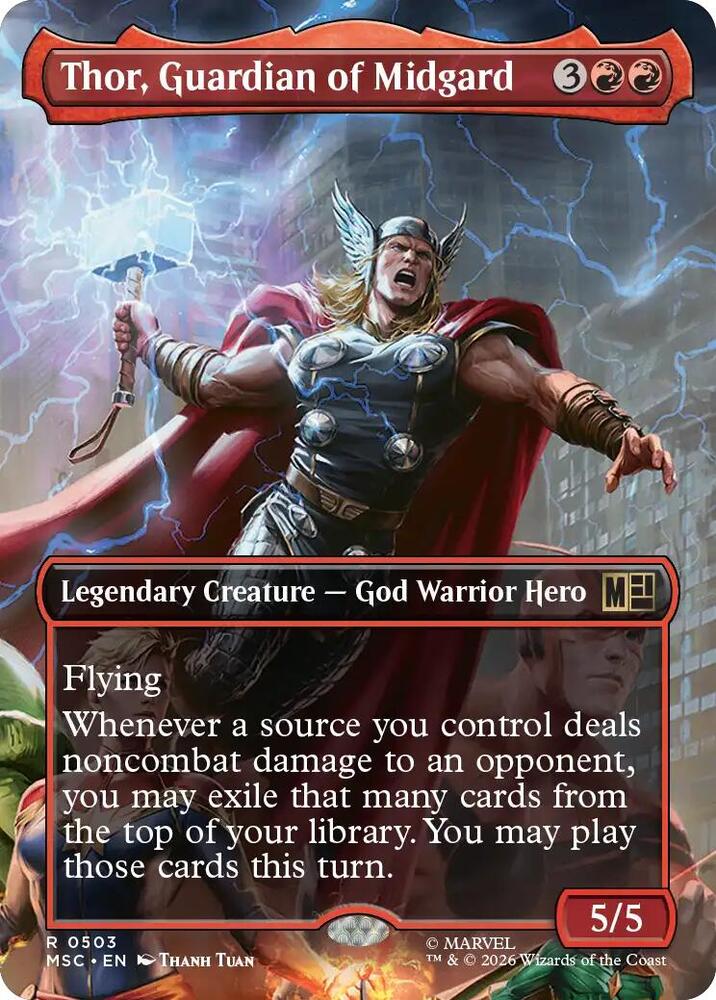 Thor, Guardian of Midgard (Borderless) - 503: Commander: Marvel Super Heroes