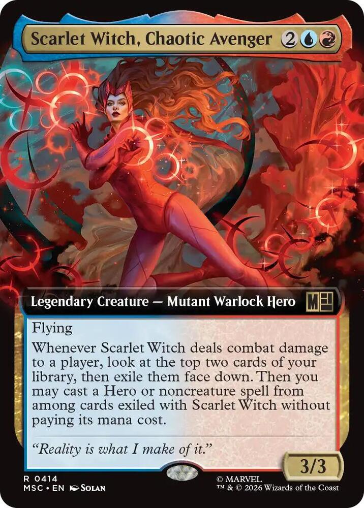 Scarlet Witch, Chaotic Avenger (Extended Art) - 414: Commander: Marvel Super Heroes