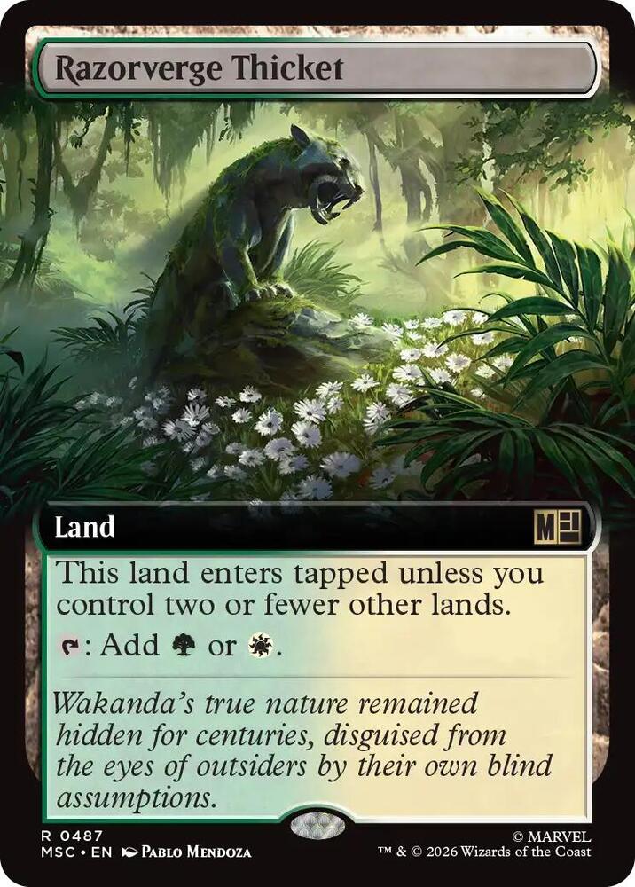 Razorverge Thicket (Extended Art) - 487: Commander: Marvel Super Heroes
